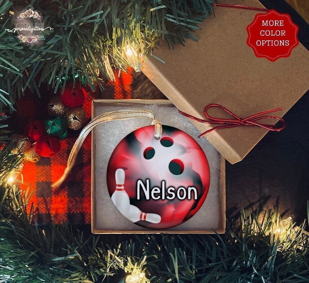 Bowling Ornament Christmas Ornament Personalized Ornament Keepsake Gift Etsy