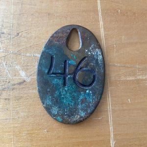 Vintage Brass Cow Tag