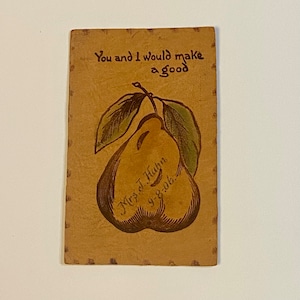 Antike lederne Postkarte 1906