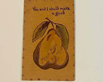 Antique Leather Postcard 1906