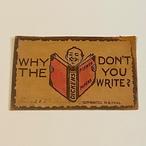 Antike lederne Postkarte