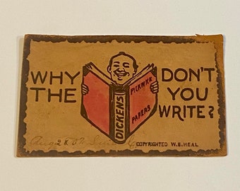Antique Leather Postcard