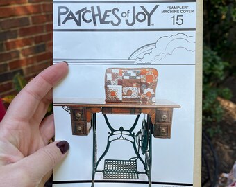 Patchwork-Applique Sewing Machine Cover Pattern "Patches of Joy"