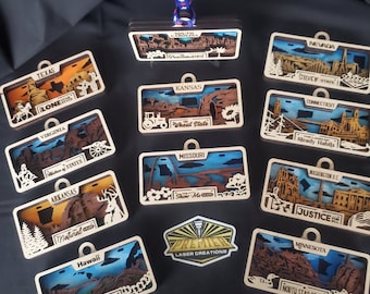 State Plate Ornament, State License Plate, State Plate Signage, 50 States Ornaments, Christmas Ornaments, State Christmas Ornaments