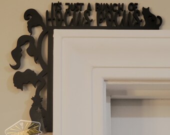 Hocus Pocus Door Corner, Halloween Décor, Hocus Pocus Gift, Laser Engraved Sign, Door Trim Décor, Door Ledge Hangar, Halloween Wood Sign