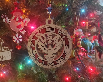 USA Ornament, Patriotic Ornaments, Patriotic Gift, America Ornament, Christmas Ornaments, United States Ornament, Christmas Gifts, USA Decor