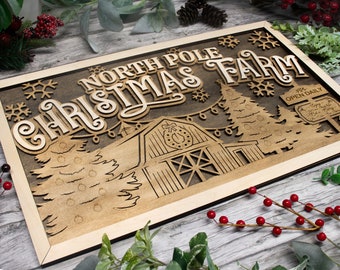 Christmas Farm Sign, Christmas Farmhouse Sign, Christmas Farmhouse Décor, Christmas Art, Christmas Home Decor, Christmas Sign