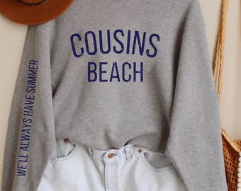 Sudadera de cuello redondo de Cousins Beach, Cousins Beach vintage, Siempre tendremos verano, jersey de playa, Cousins Beach, Carolina del Norte