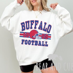 Vintage Style Buffalo Football Sweatshirt, Buffalo Hoodie, New York Football, Buffalo Fan Sweatshirt, Buffalo Crewneck, Buffalo Tailgate tee