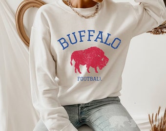 Vintage Style Buffalo Football Sweatshirt, Buffalo Crewneck, New York Football, Buffalo Fan Sweatshirt, Buffalo Crewneck, Buffalo New York