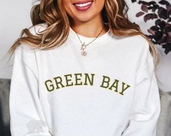 Green Bay Football Vintage Crewneck Sweatshirt, Retro Green Bay Shirt, Green Bay Gift, Oversized Tailgate Pullover, Wisconsin Crewneck