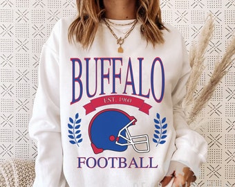 Vintage Buffalo Football Crewneck, Retro Buffalo Sweatshirt, Mens and Women's Sweatshirt, Throwback Buffalo, Gameday Crewneck, Buffalo Shirt