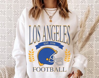Vintage Los Angeles Football Crewneck, Retro Football Sweatshirt, Men's and Women's Sweatshirt, Throwback LA Sweatshirt, Los Angeles T-Shirt