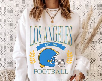 Vintage Los Angeles Football Crewneck, Retro Football Sweatshirt, Men's and Women's Sweatshirt, Throwback LA Sweatshirt, Game Day Crewneck
