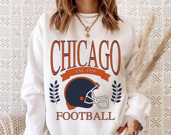 Sudadera vintage de fútbol de Chicago, cuello de equipo de fútbol de Chicago, camisa de fútbol retro, sudadera de hombre y mujer, camisa de Chicago throwback