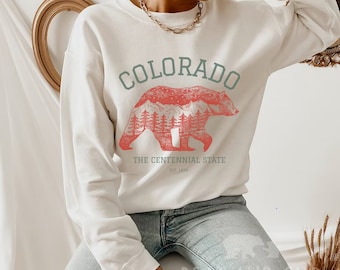 Colorado Crewneck Sweatshirt, Vintage Colorado Sweatshirt, Colorado Sweater, College Sweatshirt, Oversized Sweater, Hiking Shirt, Mountain T