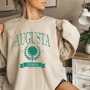 Augusta Sweatshirt, Augusta Georgia Crewneck, Golf Sweatshirt, Women&#39;s Crewneck, Men&#39;s Crewneck, Golf Shirt, Trendy Sweatshirt, Golf T-Shirt