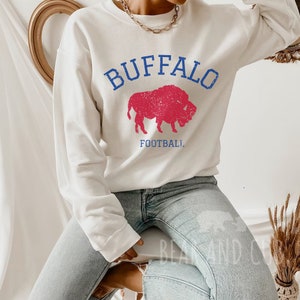 Vintage Style Buffalo Football Sweatshirt, Buffalo Crewneck, New York Football, Buffalo Fan Sweatshirt, Buffalo Crewneck, Buffalo New York