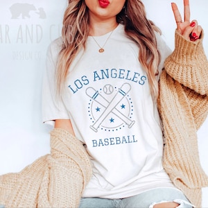 Los Angeles Shirt, Baseball T-Shirt, California Clothing, LA T-Shirt, Stadium Shirt, Oversized Comfort Colors, Baseball Fan, Los Angeles Tee