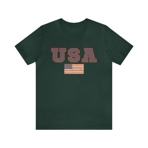 USA Flag Shirt, 4th of July Shirt, Oversized USA Tshirt, Vintage usa Shirt, Usa Flag Tee, Usa Graphic T-Shirt, USA Unisex Short Sleeve Tee image 9