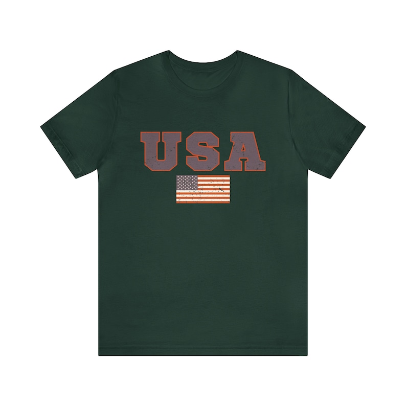 USA Flag Shirt, 4th of July Shirt, Oversized USA Tshirt, Vintage usa Shirt, Usa Flag Tee, Usa Graphic T-Shirt, USA Unisex Short Sleeve Tee image 9