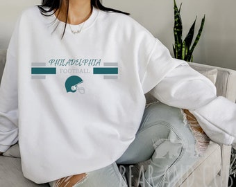 Philadelphia Football Sweatshirt, Retro Philly Crewneck Sweatshirt, Vintage Philly Shirt, Philly Gift, Oversized Philadelphia Tailgate Shirt