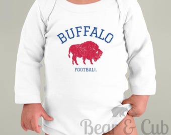 Vintage Style Buffalo Football Infant Bodysuit, Buffalo Shirt, New York Football, Buffalo Fan Sweatshirt, Buffalo Crewneck, Buffalo Baby