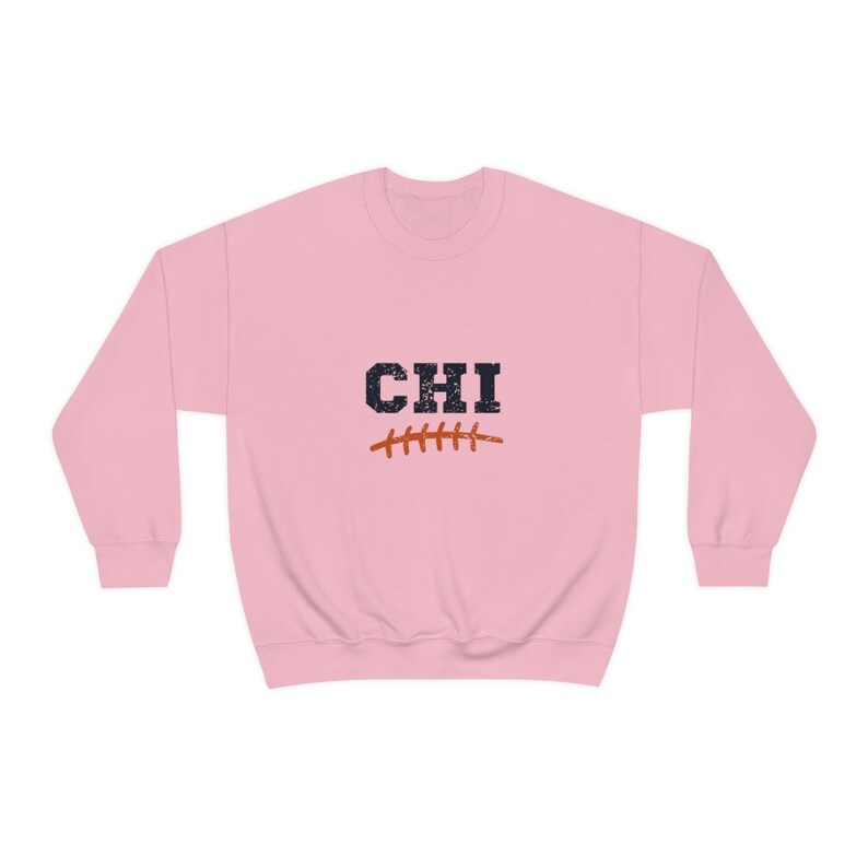 Vintage Chicago Crewneck, Retro Football Sweatshirt, Mens and Womens Sweatshirt, Throwback Chicago Sweatshirt, Gameday Crewneck, Chicago Tee Light Pink