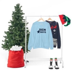 Dem Boys Dallas Football Men's and Women's Crewneck Sweatshirt, Vintage Dallas Football T-Shirt, Dallas Fan Gift, Sunday Football Dallas Tee Light Blue