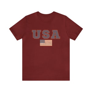 USA Flag Shirt, 4th of July Shirt, Oversized USA Tshirt, Vintage usa Shirt, Usa Flag Tee, Usa Graphic T-Shirt, USA Unisex Short Sleeve Tee image 6