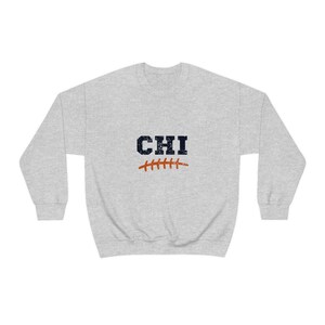 Vintage Chicago Crewneck, Retro Football Sweatshirt, Mens and Womens Sweatshirt, Throwback Chicago Sweatshirt, Gameday Crewneck, Chicago Tee Ash