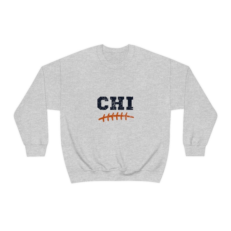Vintage Chicago Crewneck, Retro Football Sweatshirt, Mens and Womens Sweatshirt, Throwback Chicago Sweatshirt, Gameday Crewneck, Chicago Tee Ash