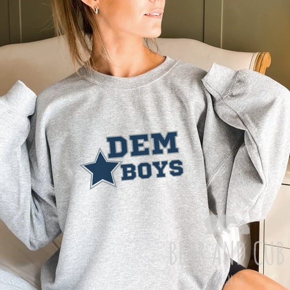 Dem Boys Dallas Football Men's and Women's Crewneck Sweatshirt, Vintage Dallas Football T-Shirt, Dallas Fan Gift, Sunday Football Dallas Tee