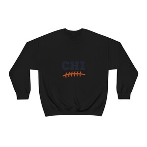 Vintage Chicago Crewneck, Retro Football Sweatshirt, Mens and Womens Sweatshirt, Throwback Chicago Sweatshirt, Gameday Crewneck, Chicago Tee Black