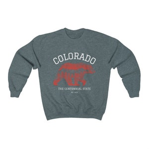 Colorado Crewneck Sweatshirt, Vintage Colorado Sweatshirt, Colorado Sweater, College Sweatshirt, Oversized Sweater, Hiking Shirt, Mountain T image 5