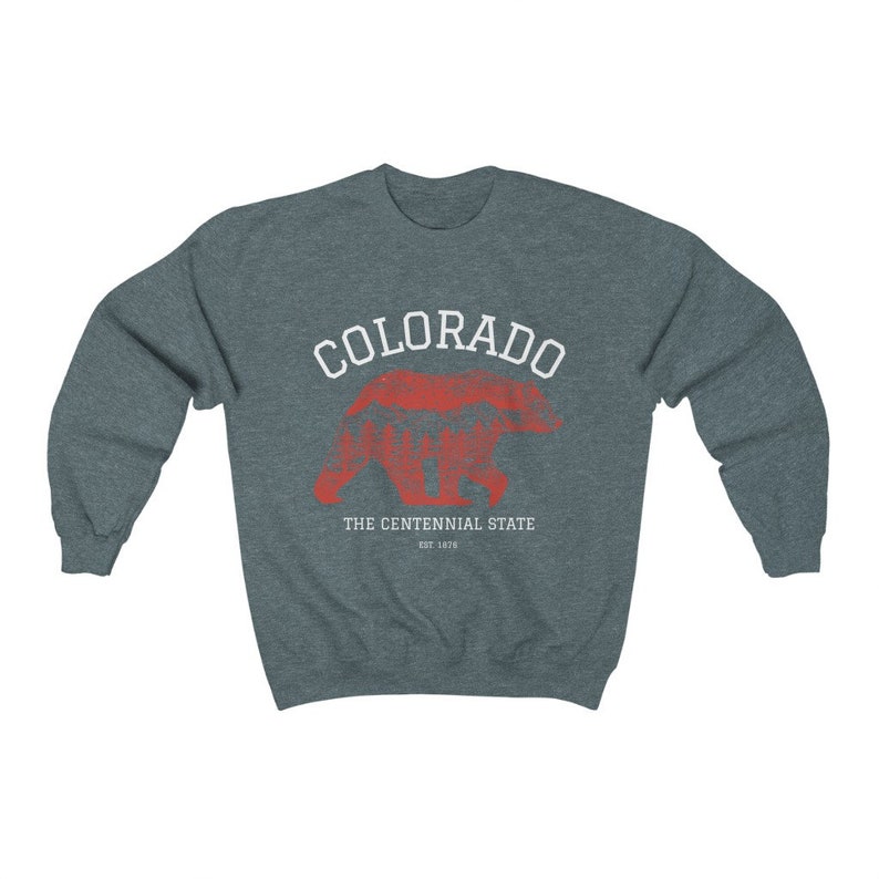 Colorado Crewneck Sweatshirt, Vintage Colorado Sweatshirt, Colorado Sweater, College Sweatshirt, Oversized Sweater, Hiking Shirt, Mountain T image 5