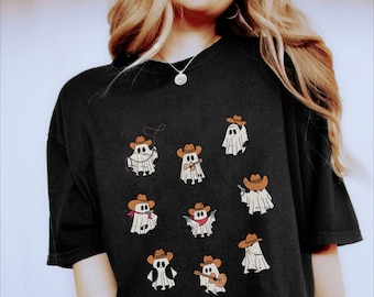 Western Ghost T-shirt, Western Ghost tee, Cowboy Ghost T-Shirt, Western Halloween Comfort Colors, Howdy Fall Shirt for Women, Spooky Season