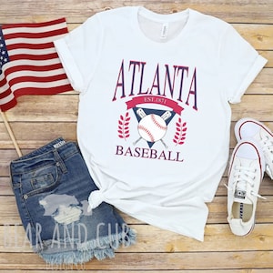 Atlanta Baseball T-Shirt, Atlanta Shirt, Bella+Canvas 3001, Trendy Baseball Shirt, Georgia Fan Shirt, Atlanta Georgia Shirt, Popular TShirts