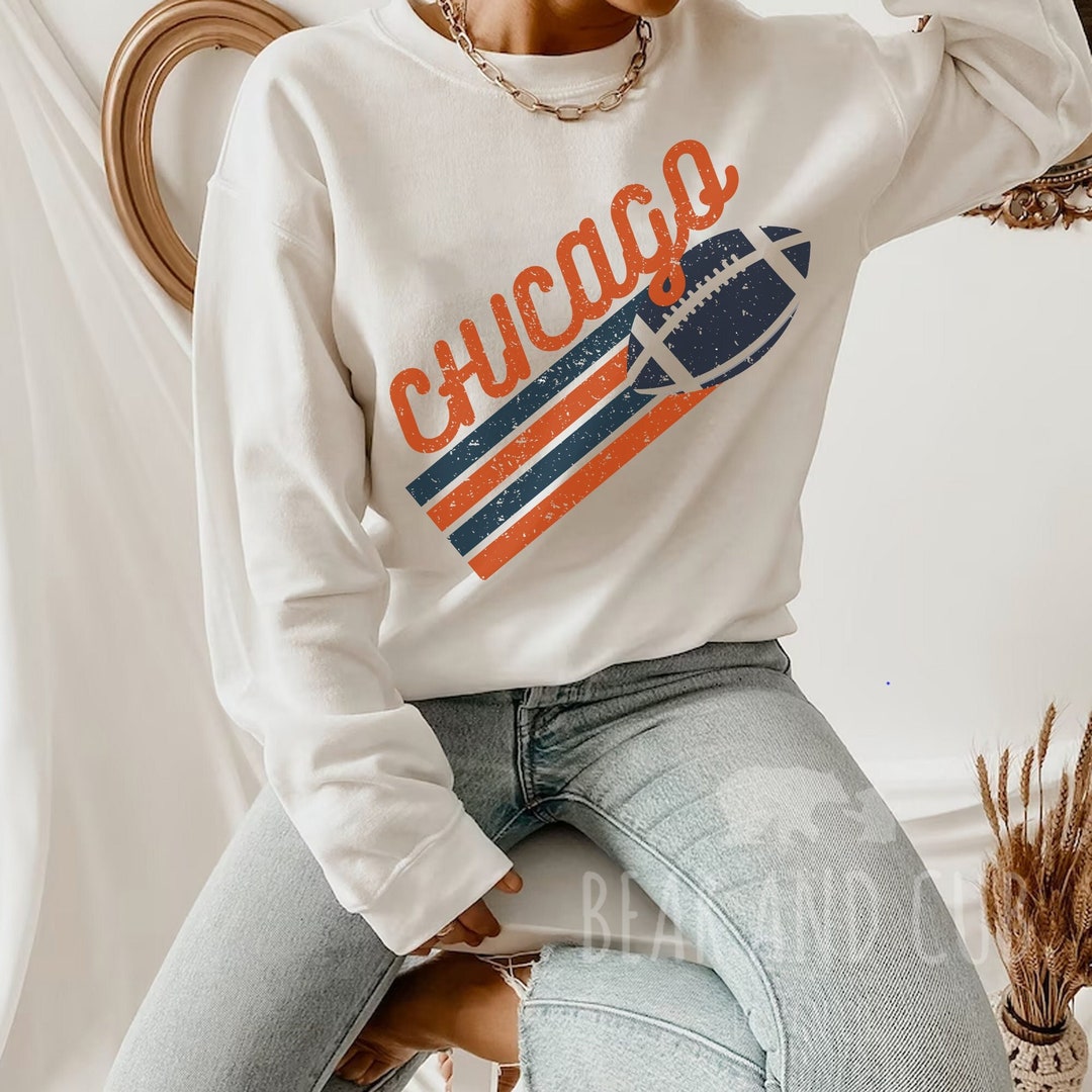Vintage Chicago Crewneck, Retro Football Sweatshirt, Men's and Women's