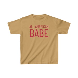 All American BABE Kids Cotton Tee, Toddler Tshirt, All American Babe Shirt, 4th of July Kids Shirt, Independence Day, Patriotic Toddler Tee image 6