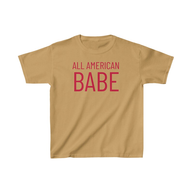 All American BABE Kids Cotton Tee, Toddler Tshirt, All American Babe Shirt, 4th of July Kids Shirt, Independence Day, Patriotic Toddler Tee image 6