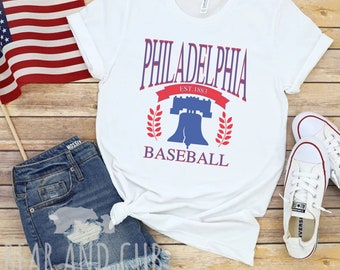 Philadelphia Baseball T-Shirt, Philadelphia Shirt, Bella+Canvas 3001, Trendy Baseball Shirt, Philly Fan Shirt, Philadelphia Gear, Baseball