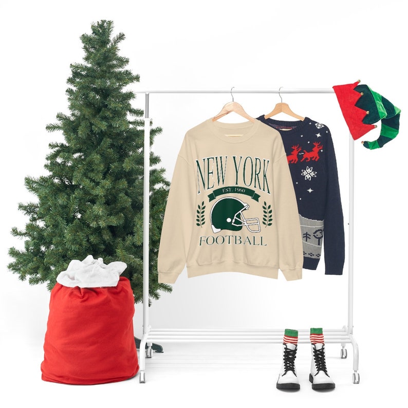 Vintage Style New York Football Sweatshirt, New York Crewneck, New York Football, NYC Sweatshirt, New York Crewneck, New York Fan T-Shirt Sand