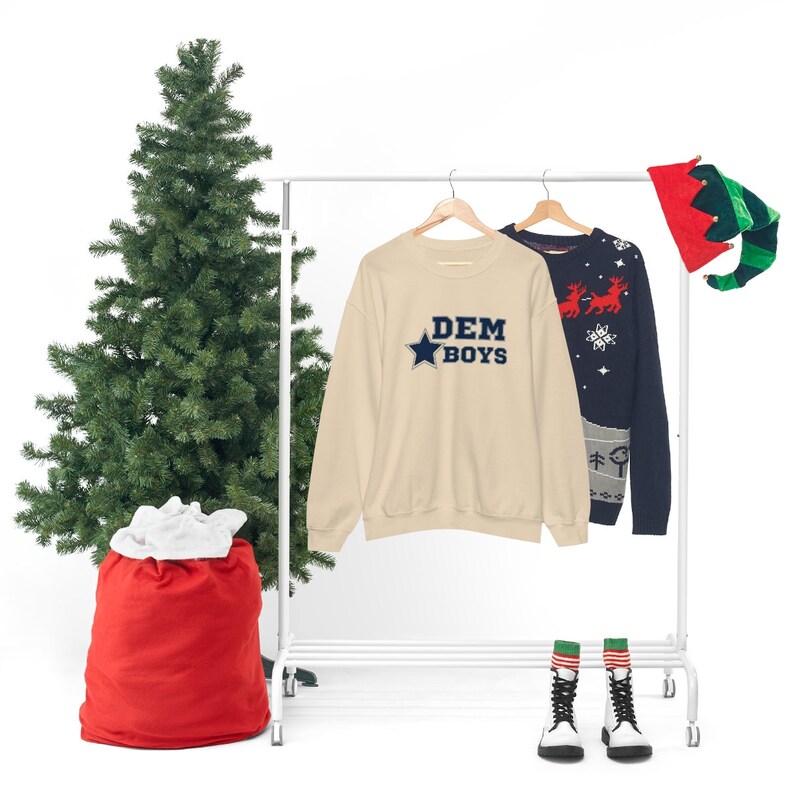 Dem Boys Dallas Football Men's and Women's Crewneck Sweatshirt, Vintage Dallas Football T-Shirt, Dallas Fan Gift, Sunday Football Dallas Tee Sand