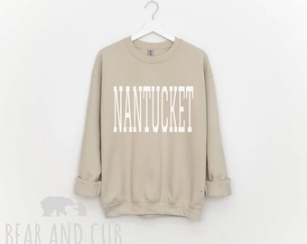 Oversized Nantucket Sweatshirt, Throwback Nantucket Crewneck Sweatshirt, Nantucket Shirt, Nantucket Gift, Nantucket Island Crewneck, Boston