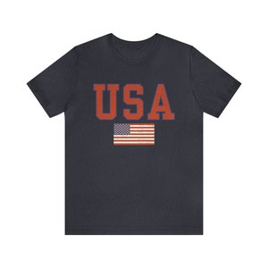 Vintage USA Tee, Retro Style USA Tshirt, Patriotic Shirt, 4th of July Party Outfit, Made in Usa Shirt, 4th Of July Tee, USA Unisex T-Shirt image 9