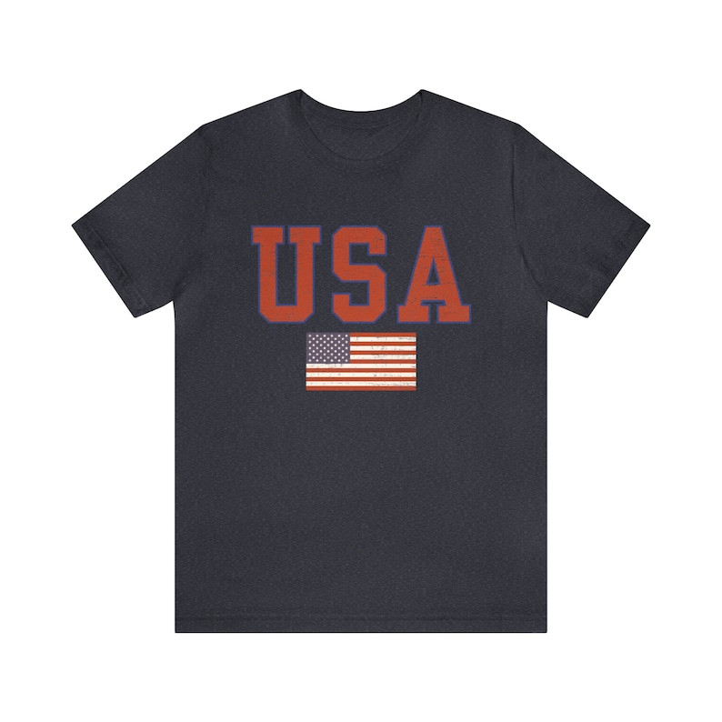 Vintage USA Tee, Retro Style USA Tshirt, Patriotic Shirt, 4th of July Party Outfit, Made in Usa Shirt, 4th Of July Tee, USA Unisex T-Shirt image 9