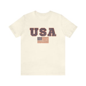 USA Flag Shirt, 4th of July Shirt, Oversized USA Tshirt, Vintage usa Shirt, Usa Flag Tee, Usa Graphic T-Shirt, USA Unisex Short Sleeve Tee image 4