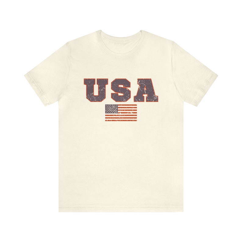 USA Flag Shirt, 4th of July Shirt, Oversized USA Tshirt, Vintage usa Shirt, Usa Flag Tee, Usa Graphic T-Shirt, USA Unisex Short Sleeve Tee image 4