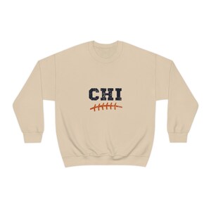 Vintage Chicago Crewneck, Retro Football Sweatshirt, Mens and Womens Sweatshirt, Throwback Chicago Sweatshirt, Gameday Crewneck, Chicago Tee Sand